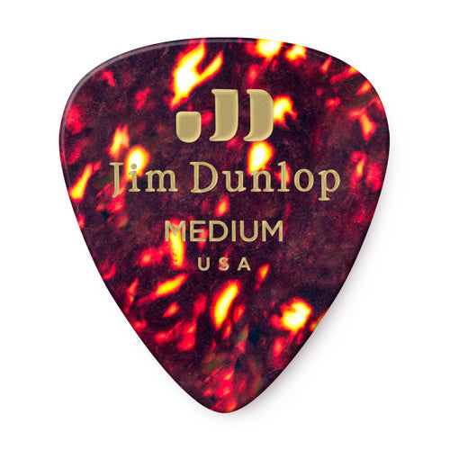Jim Dunlop Genuine Celluloid Picks - Tortoise Shell - 12 pack