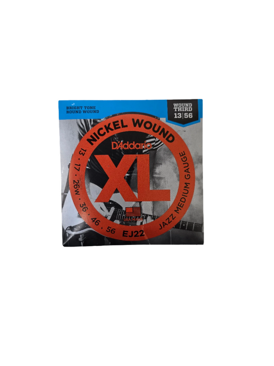 13-56 D'Addario Electric Nickel Wound XL Wound 3rd Jazz Medium EJ22