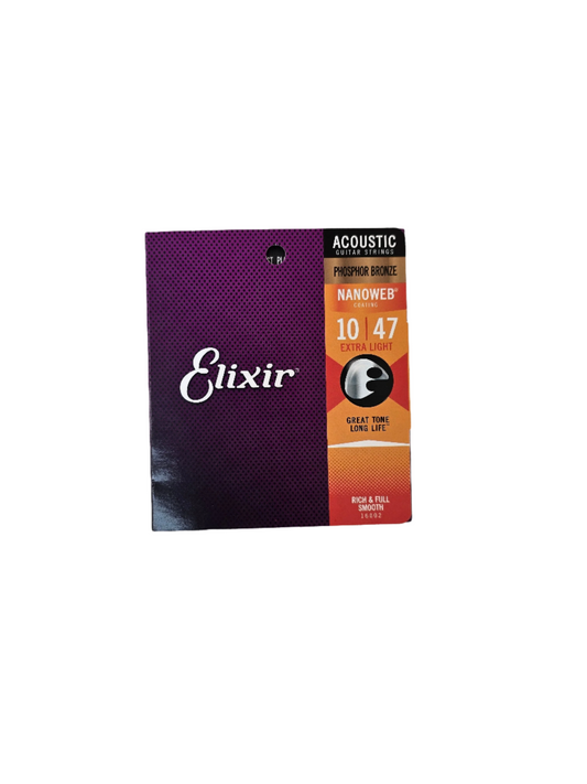 10-47 Elixir Nanoweb Phosphor Bronze Extra Light 16002