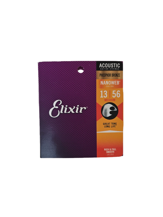 13-56 Elixir Nanoweb Phosphor Bronze Medium 16102