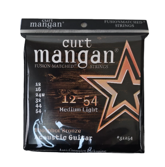 12-54 Curt Mangan Acoustic Medium Light Phosphor Bronze 31254