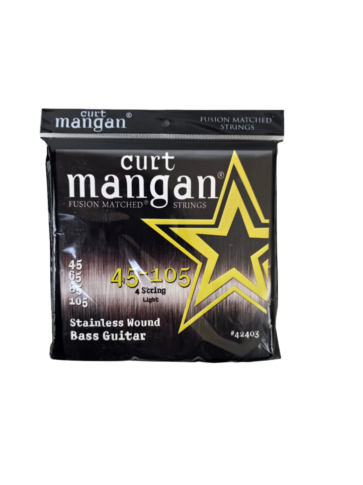 45-105 Curt Mangan Light Stainless Wound Bass Strings 42403