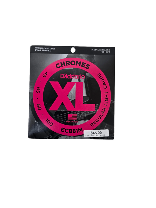 45-100 D'Addario Bass Chrome Light Medium Scale ECB81M