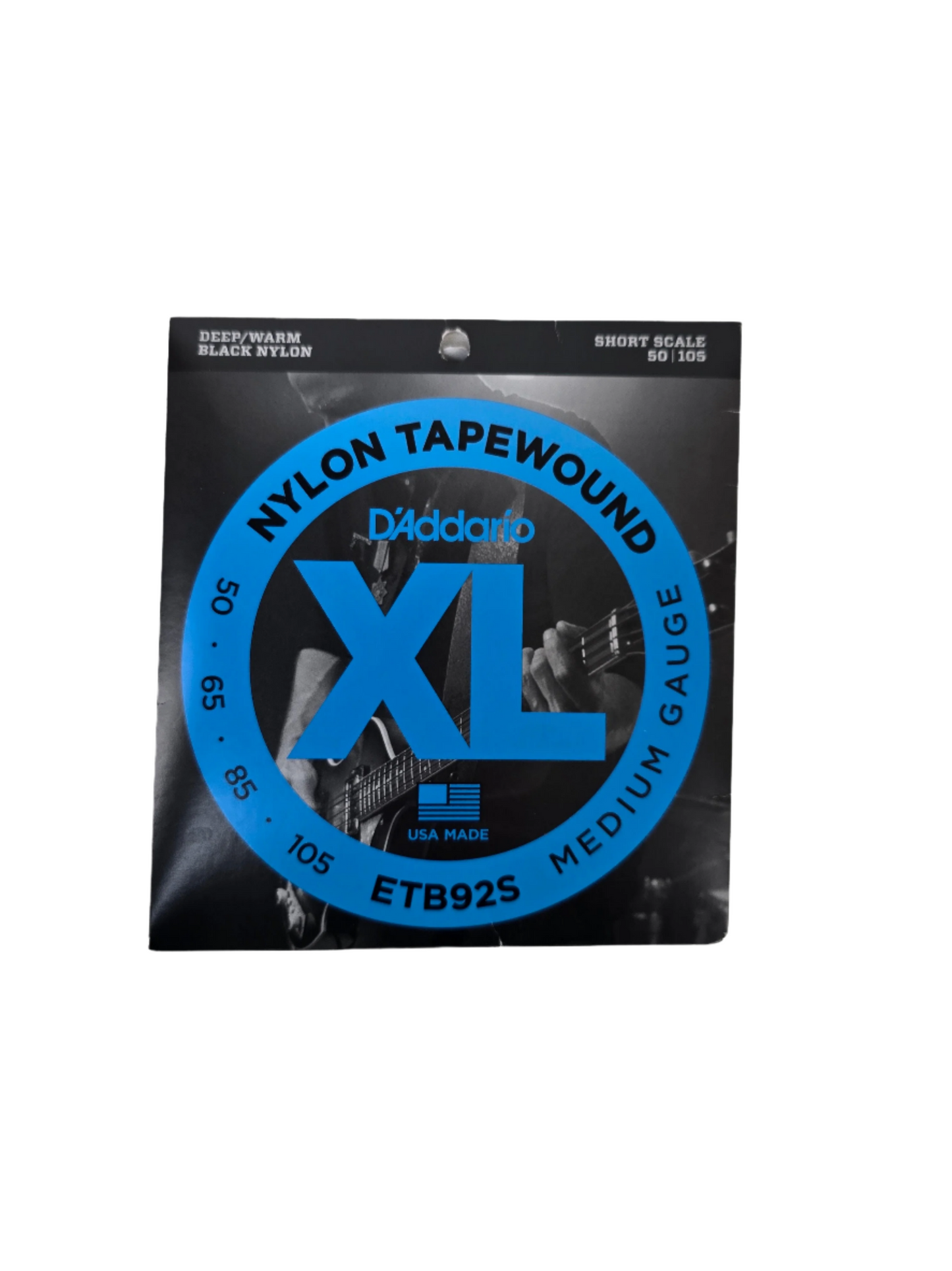 50-105 D'Addario XL Black Nylon Bass Short Scale ETB92S