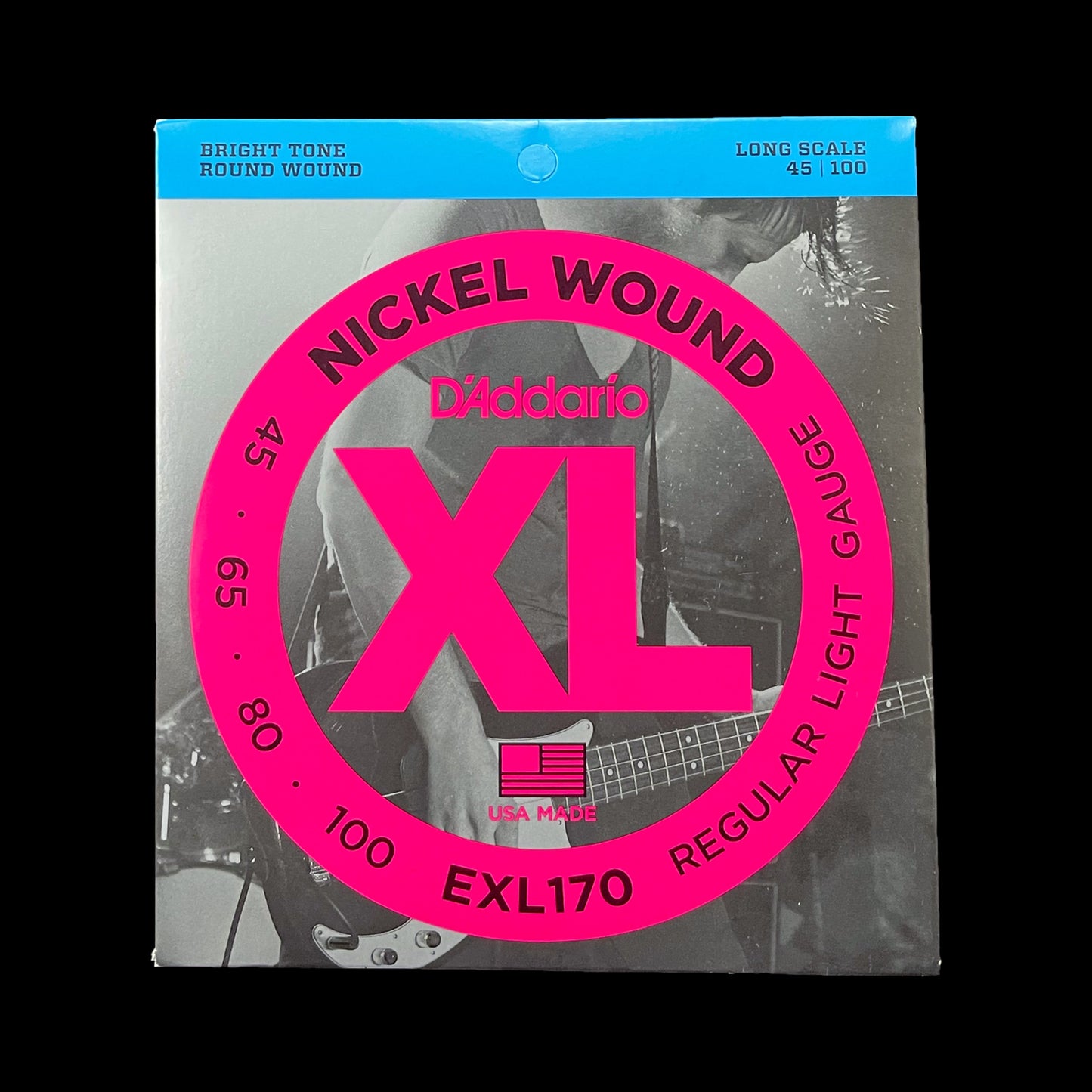 45-100 Regular Light Long Scale Bass Strings EXL170