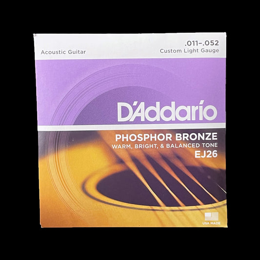 11-52 D'Addario EJ26 Custom Light Acoustic Guitar Strings