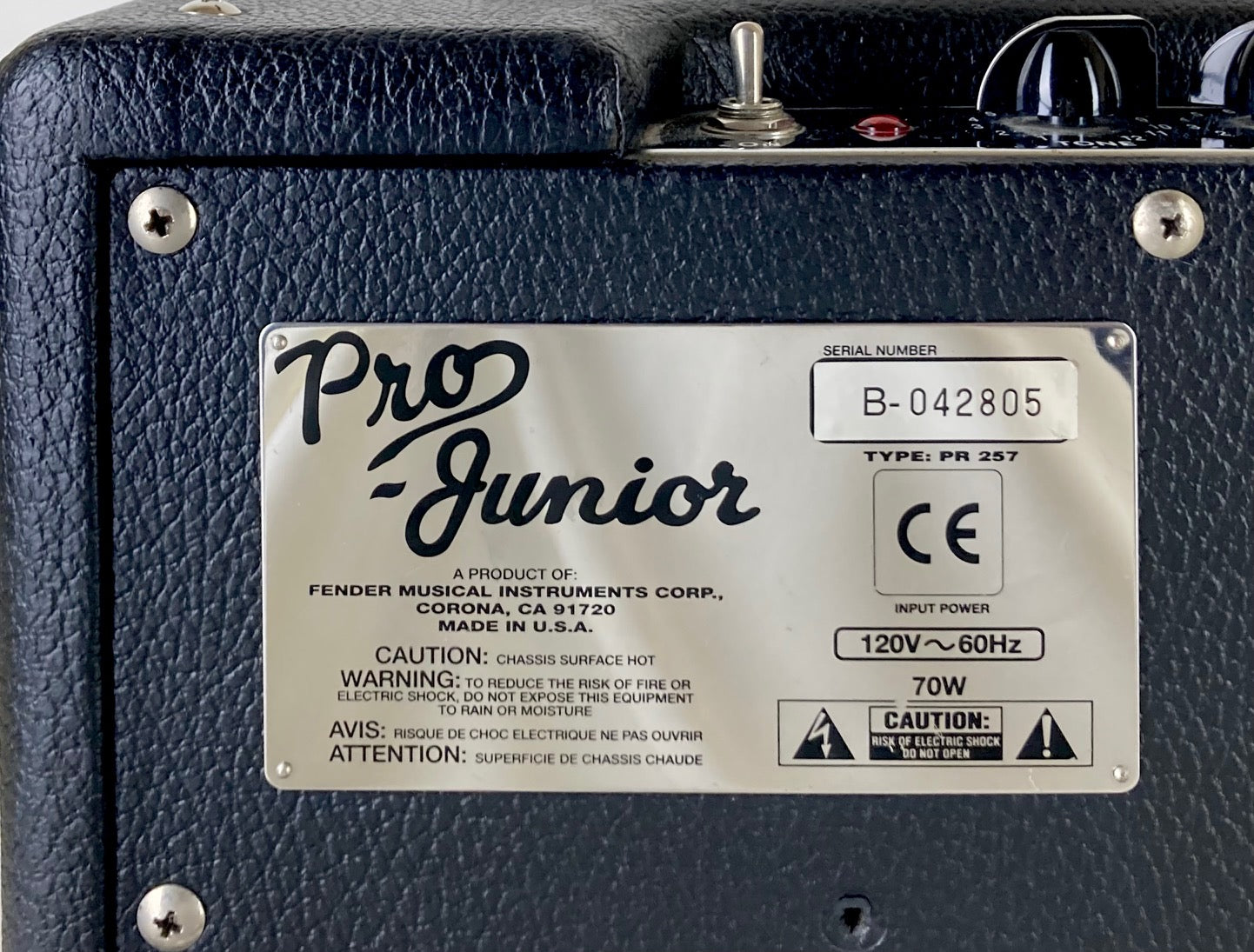 Fender U.S.A. Pro-Jr Amp
