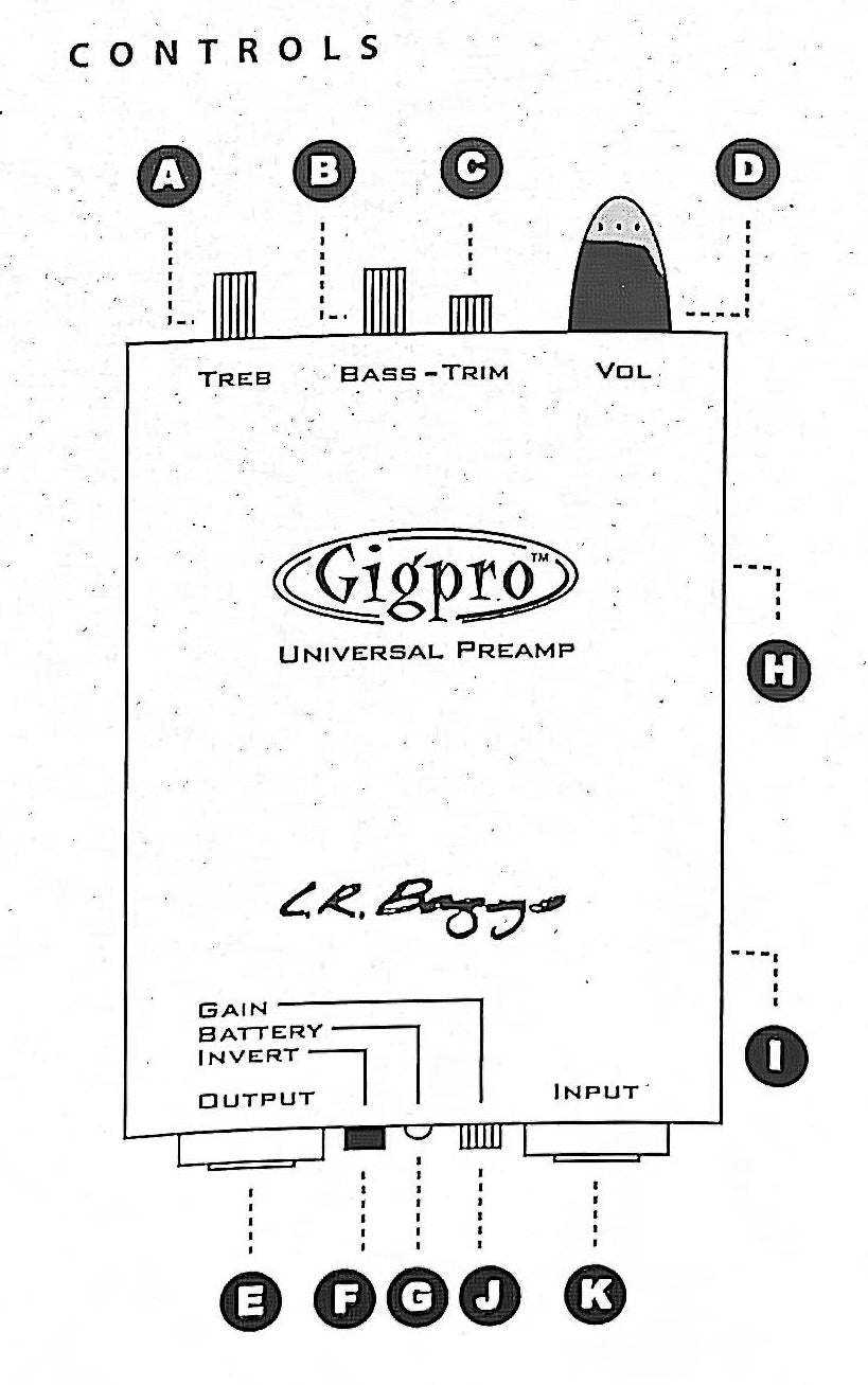 L.R. Baggs Gigpro - Universal Belt Clip Preamp