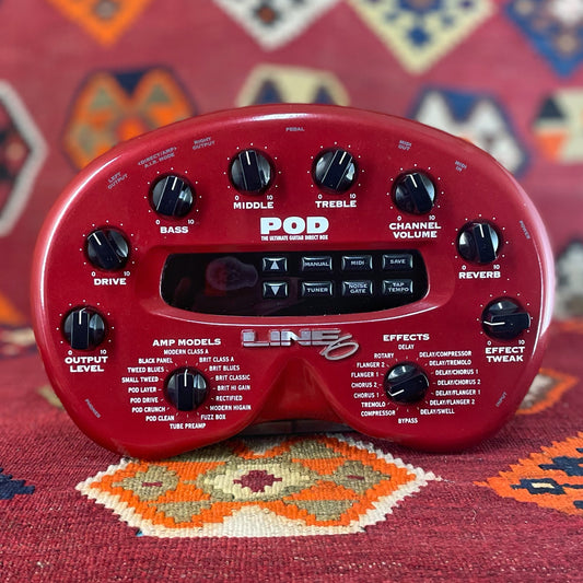 Line 6 POD 2.0 Multi-Effect and Amp Modeler 2010s - Red