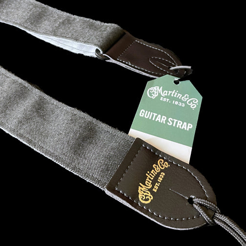 Martin Sea Wool Guitar Strap Charcoal Tweed 2 in.