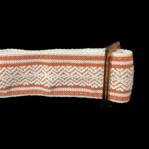 Taylor 2" Academy Jacquard Leather Guitar Strap - White/Brown